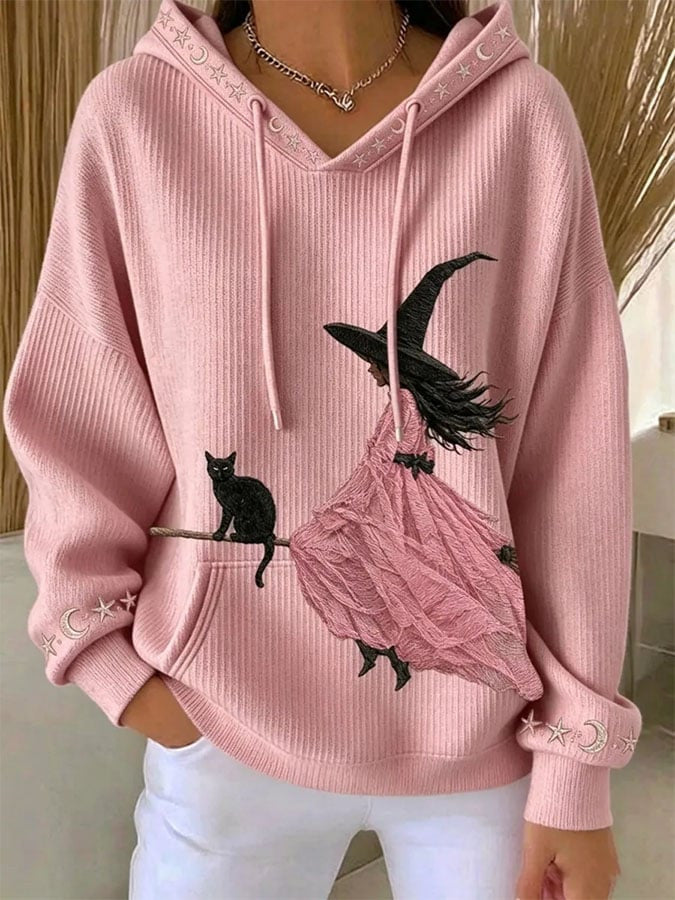 Witch Era Hoodie Breast Cancer Awareness Apparel Halloween Gift For Wife - Foxy23shop
