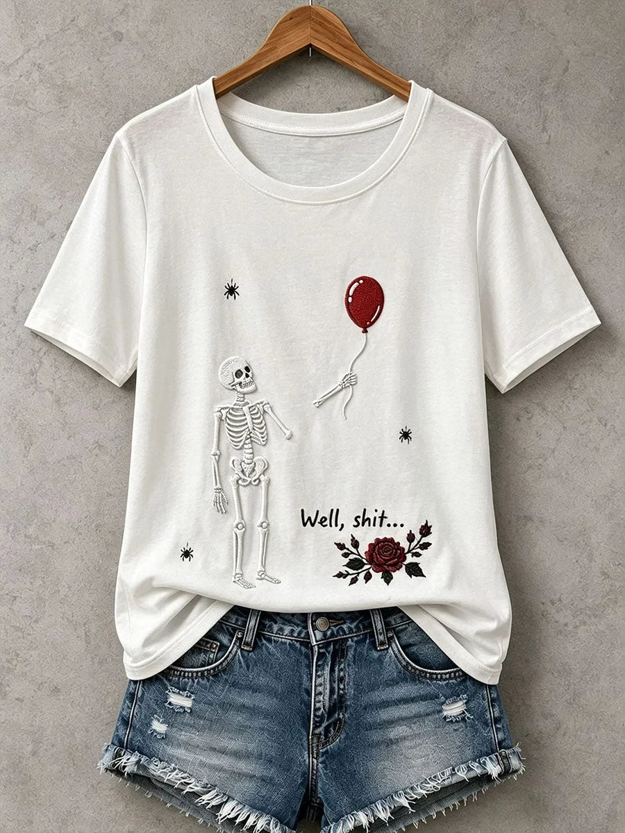 Gothic Skull Well S Halloween T-Shirt Scary Season Graphic Tee Gifts For Mother
