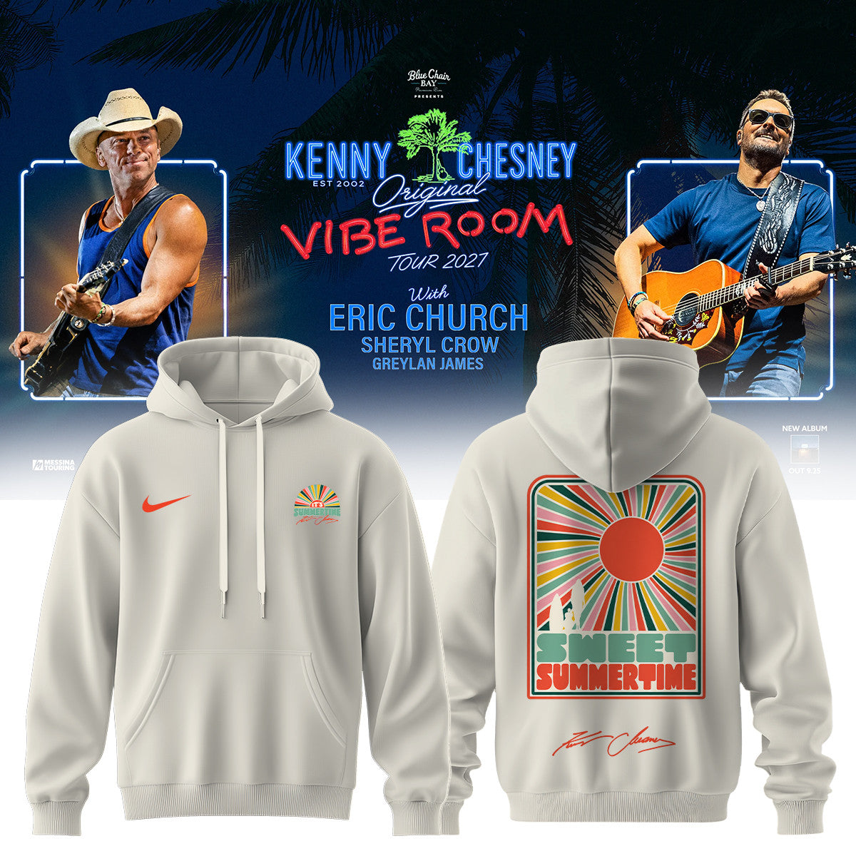 Kenny Chesney Merch The Original Vibe Room Tour 2027 Hoodie Music Lover Presents - Foxy23shop