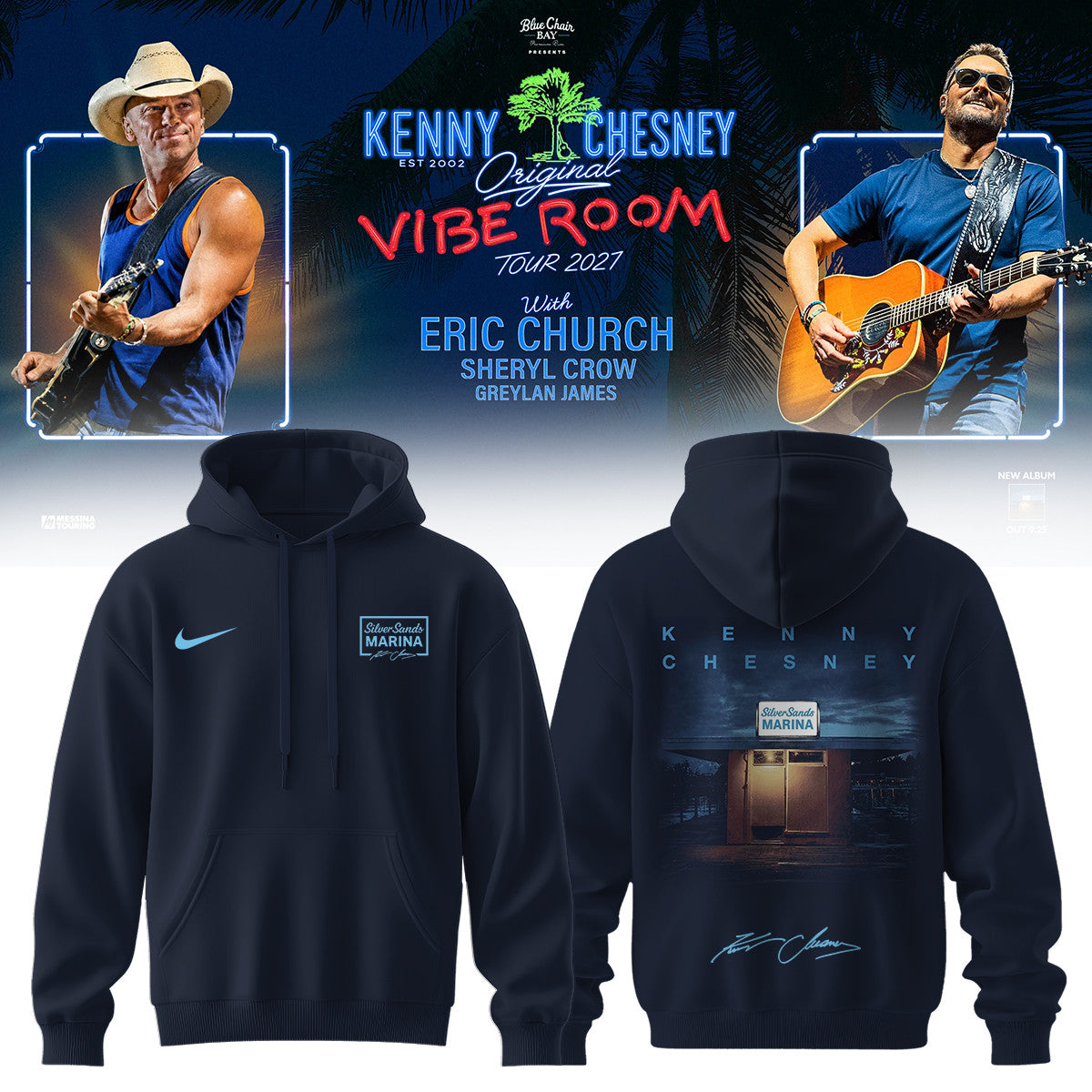 Kenny Chesney Merch The Original Vibe Room Tour 2027 Signed Hoodie Best Fan Gifts - Foxy23shop