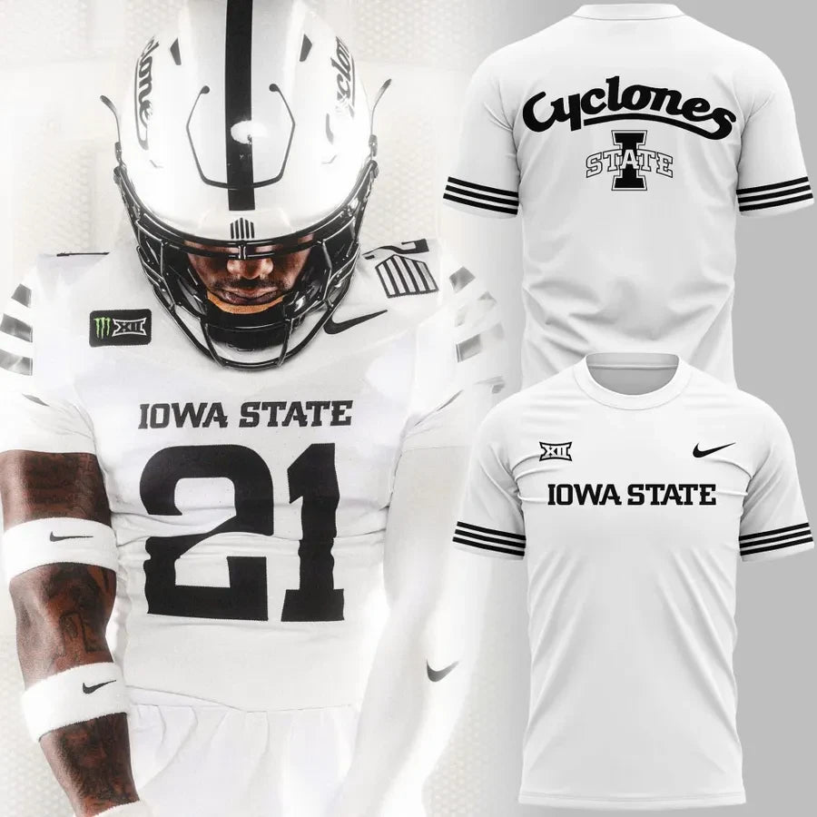 Iowa State Cyclones Iowa State Cyclones Icy Whites T-Shirt Iowa State Cyclones Merch Fan Gear - Foxy23shop
