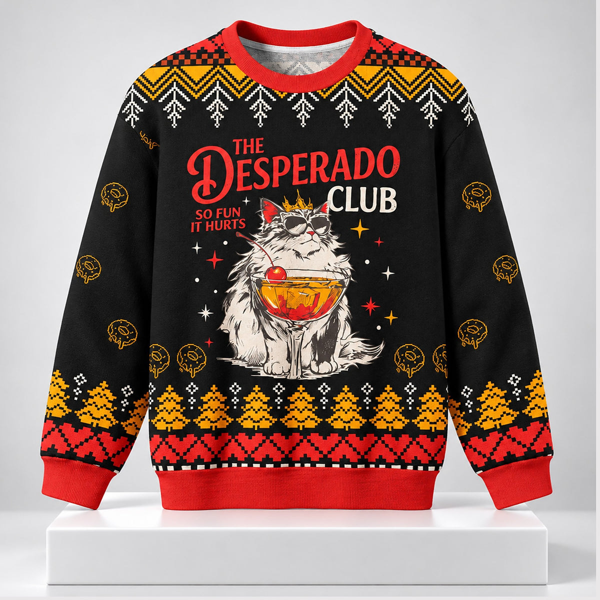 The Desperado Club So Fun It Hurts Cat Christmas 2026 Ugly Sweater Xmas Gifts For Cat Lovers - Foxy23shop