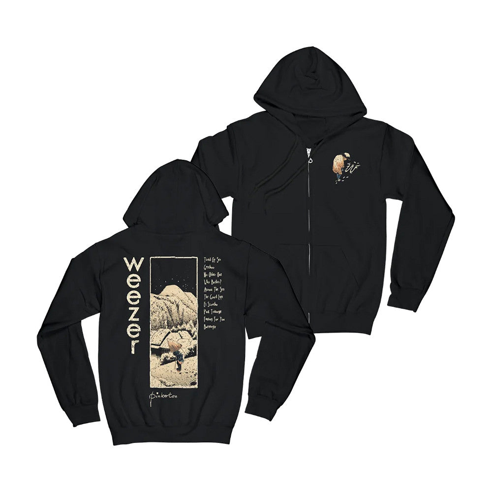 Weezer Merch Pinkerton Mountain Zip Hoodie Gift Idea For Weezer Fans - Foxy23shop