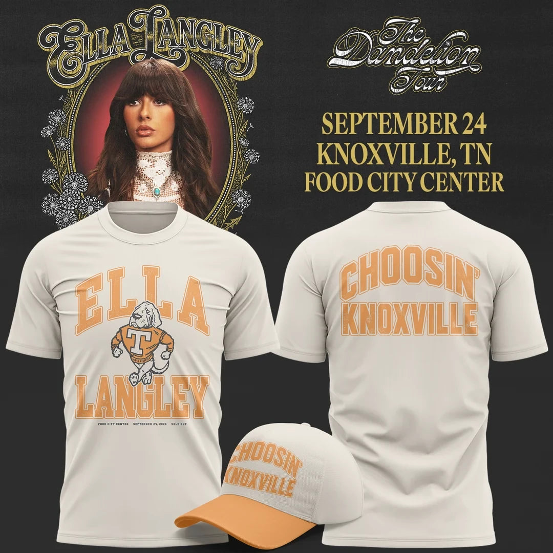 Ella Langley x Tennessee Volunteers Merch The Dandelion Tour 2026 T-Shirt Gifts For Vols Fans - Foxy23shop