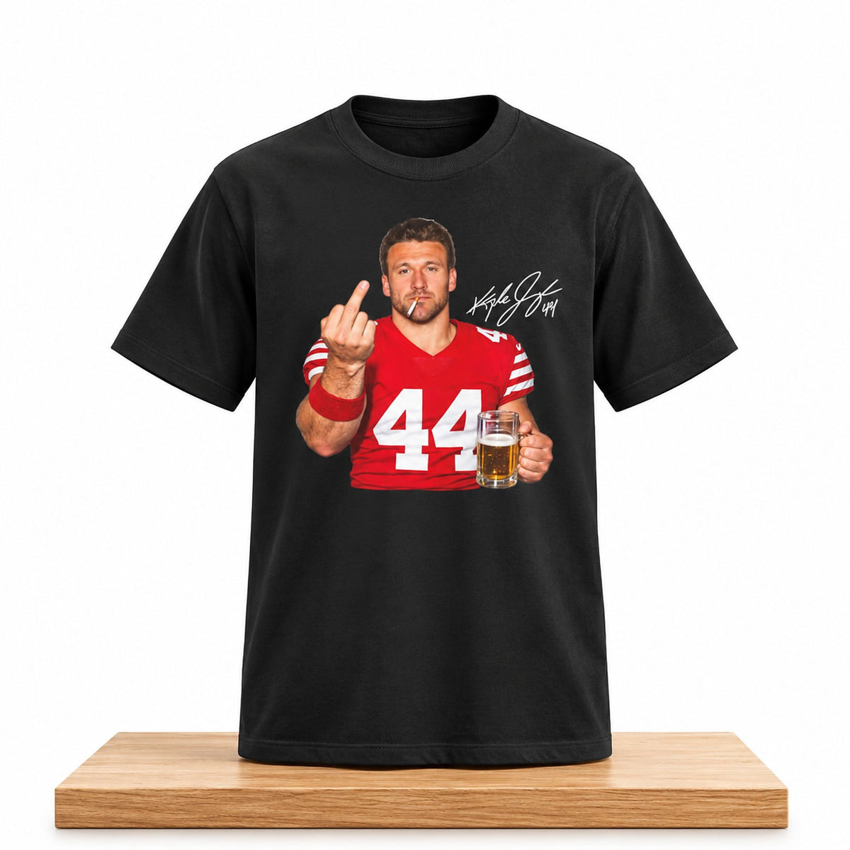 Kyle Juszczyk Drinking Middle Finger T-Shirt Kyle Juszczyk Merch Fan Gear - Foxy23shop