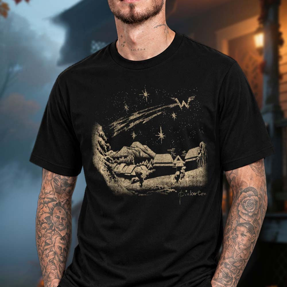 Weezer Merch Pinkerton Starry Night T-Shirt Weezer Merch Presents For Music Lovers - Foxy23shop