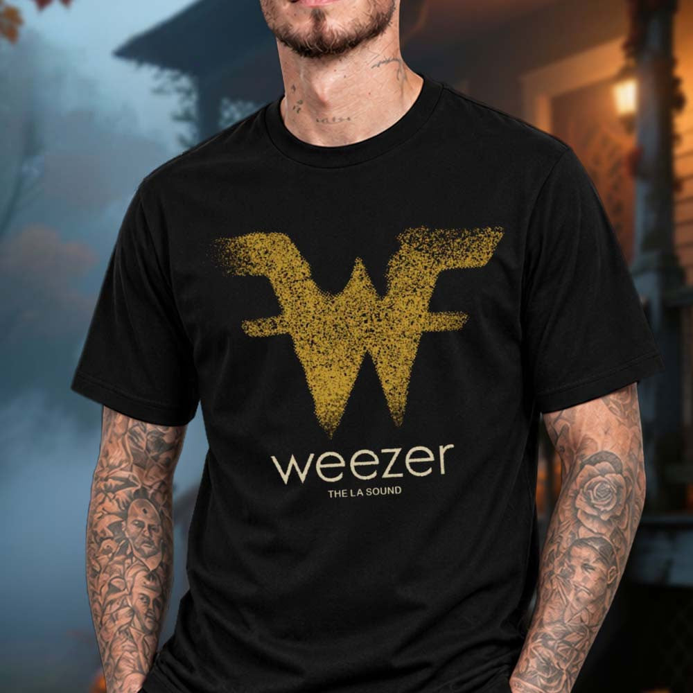 Weezer Merch The LA Sound Gold Logo T-Shirt Presents For Weezer Lovers - Foxy23shop