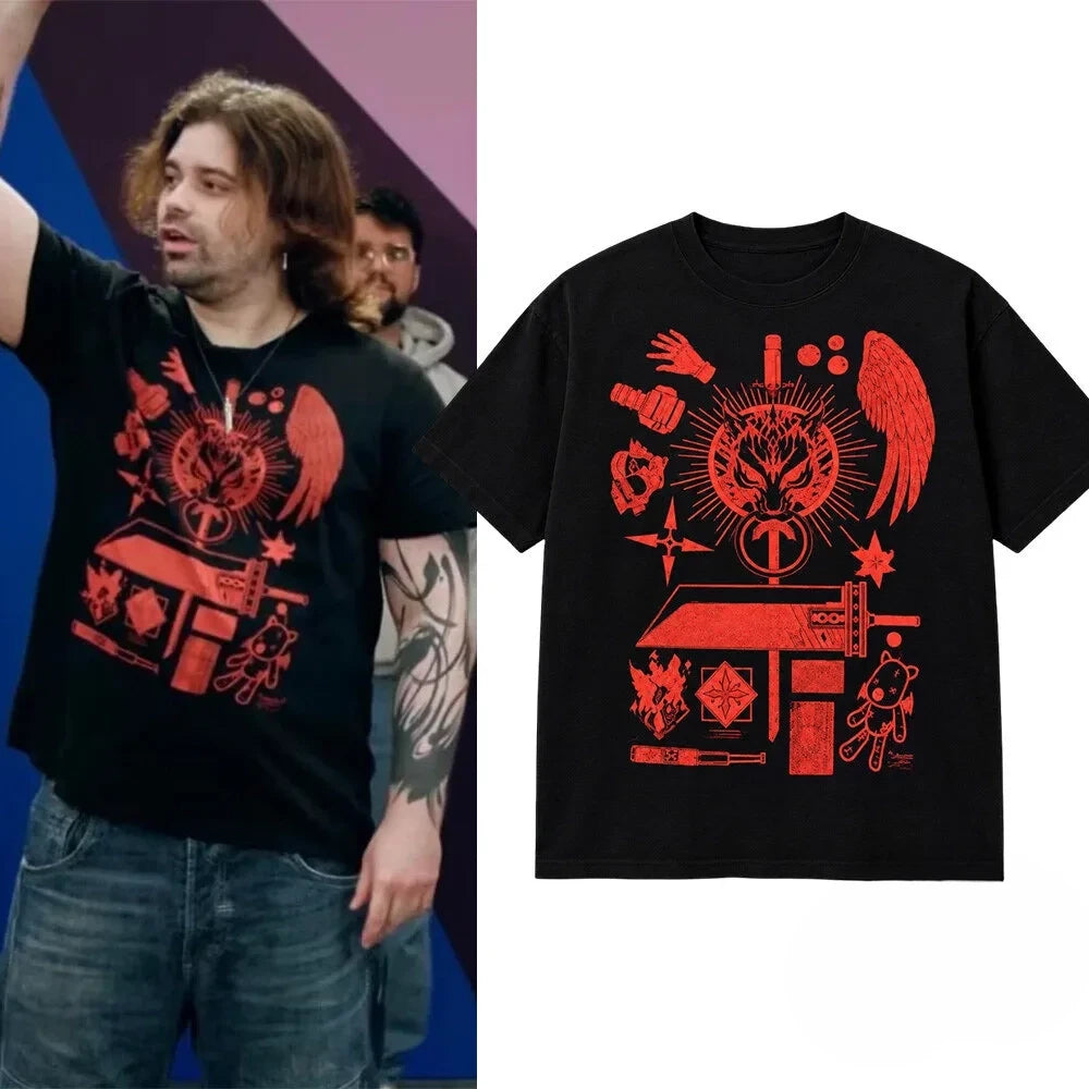 Damien Haas Final Fantasy T-Shirt Damien Haas Streetwear Apparel Gifts For Fans - Foxy23shop