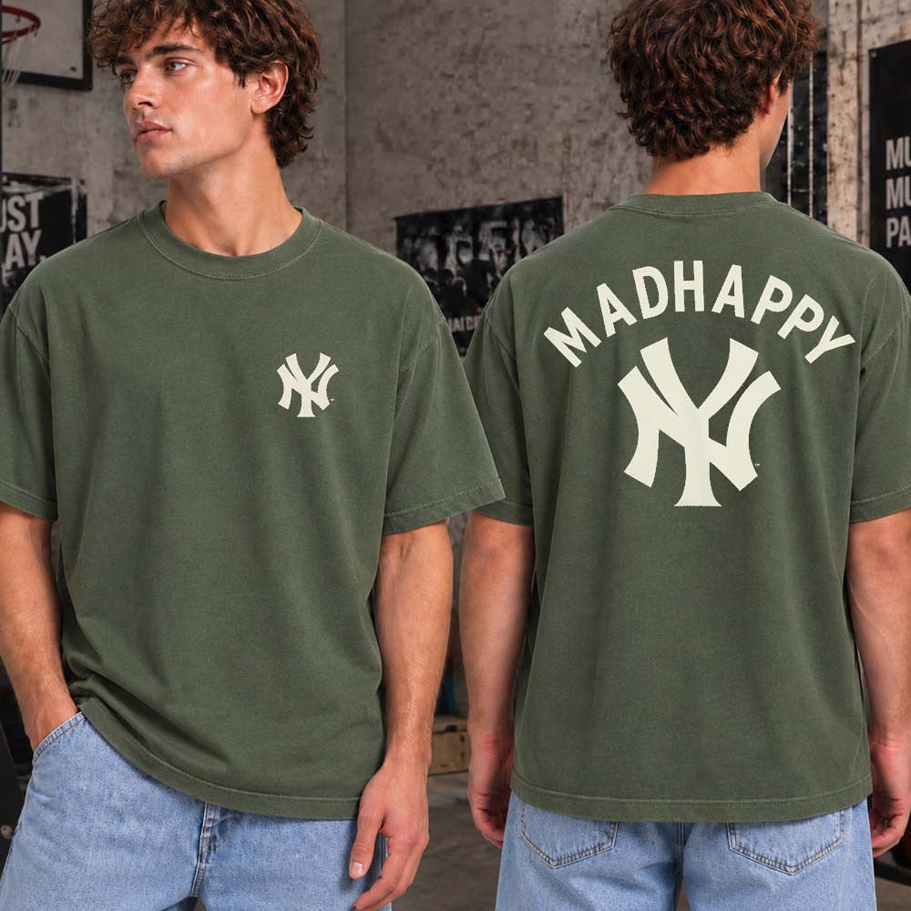 Madhappy X NYC Yankees Heavyweight T-Shirt New York Yankees Merch Gifts For Brothers - Foxy23shop