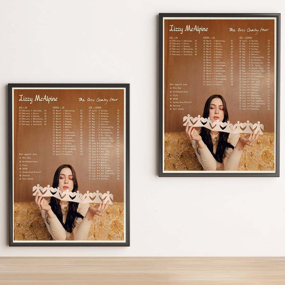 Lizzy McAlpine The Over Country Tour 2027 Schedule Dates Poster Lizzy McAlpine Merch Gifts For Music Lovers - Foxy23shop