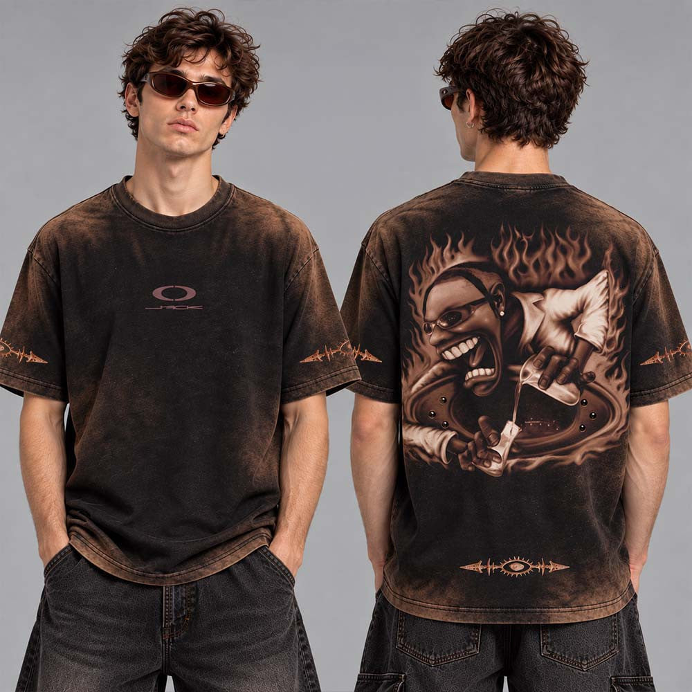 Travis Scott Cactus Jack X Oakley Catalyst Logo T-Shirt Gifts For Travis Scott Lover - Foxy23shop