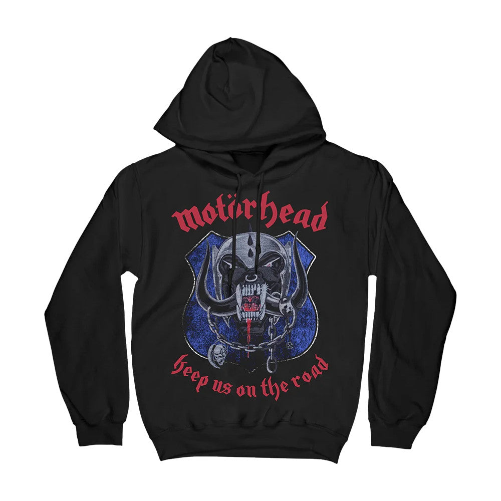 Motorhead Merch Keep Us On The Road Hoodie Motorhead Hooded Sweatshirt - Foxy23shop