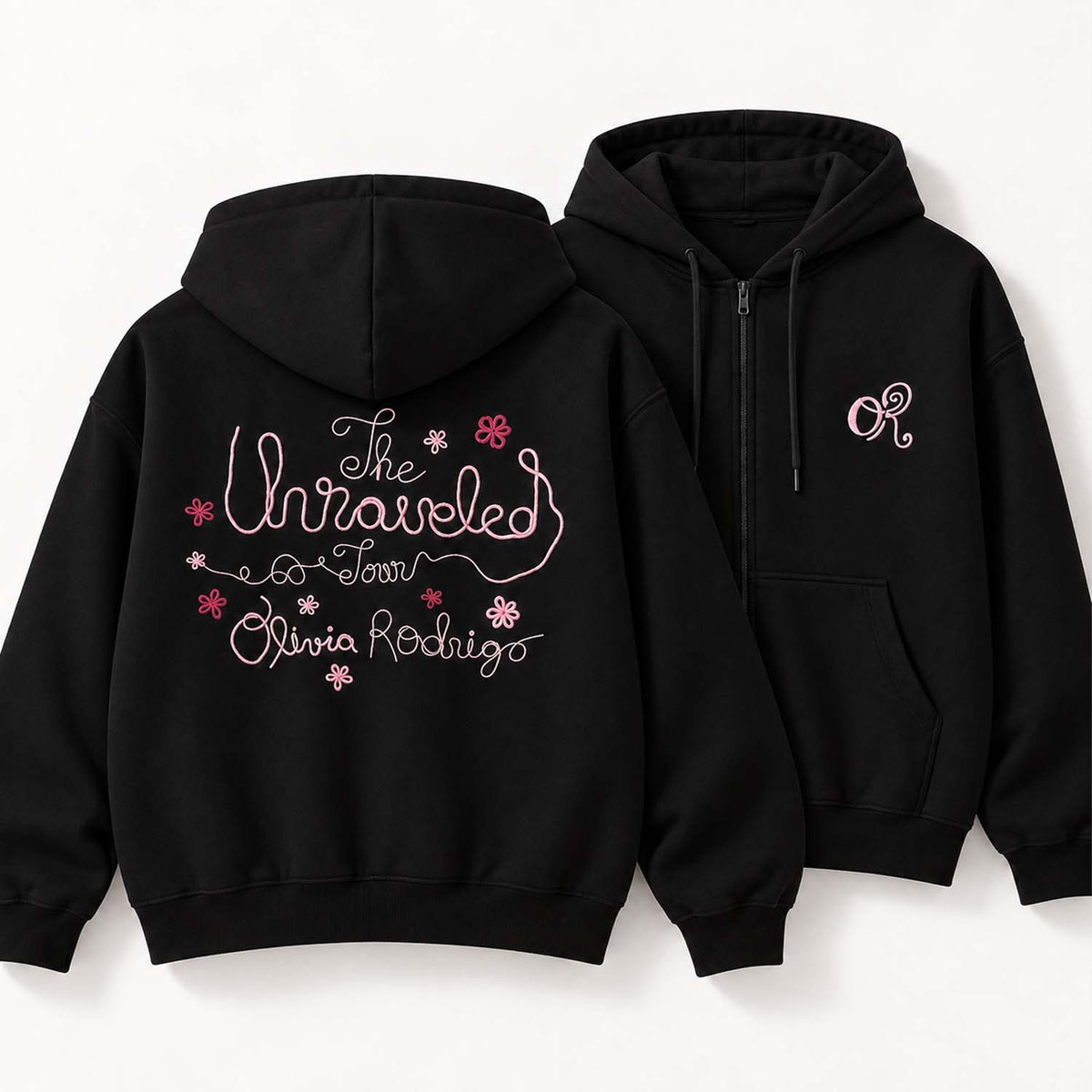 Olivia Rodrigo Merch The Unraveled Tour Zip Hoodie Olivia Rodrigo Lover Gift Ideas - Foxy23shop