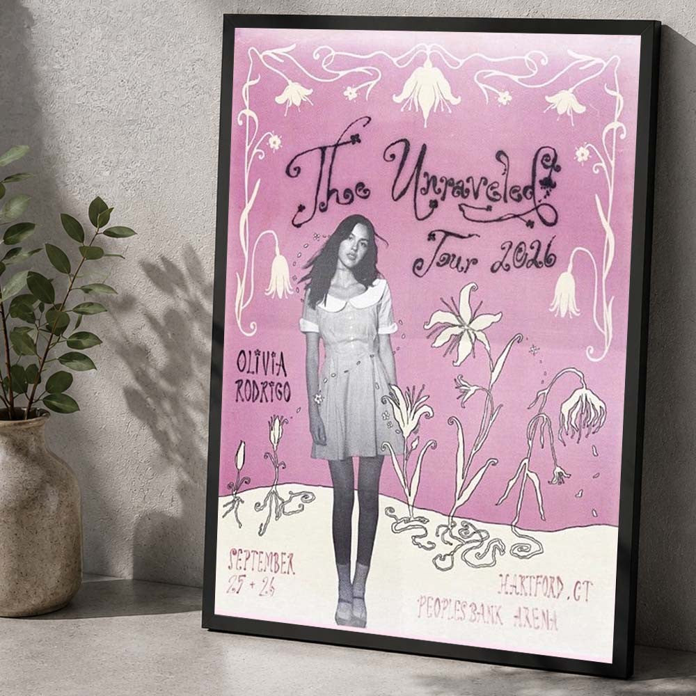 Olivia Rodrigo Hartford CT Event Poster Olivia Rodrigo Concert Poster Gifts For Fans - Foxy23shop