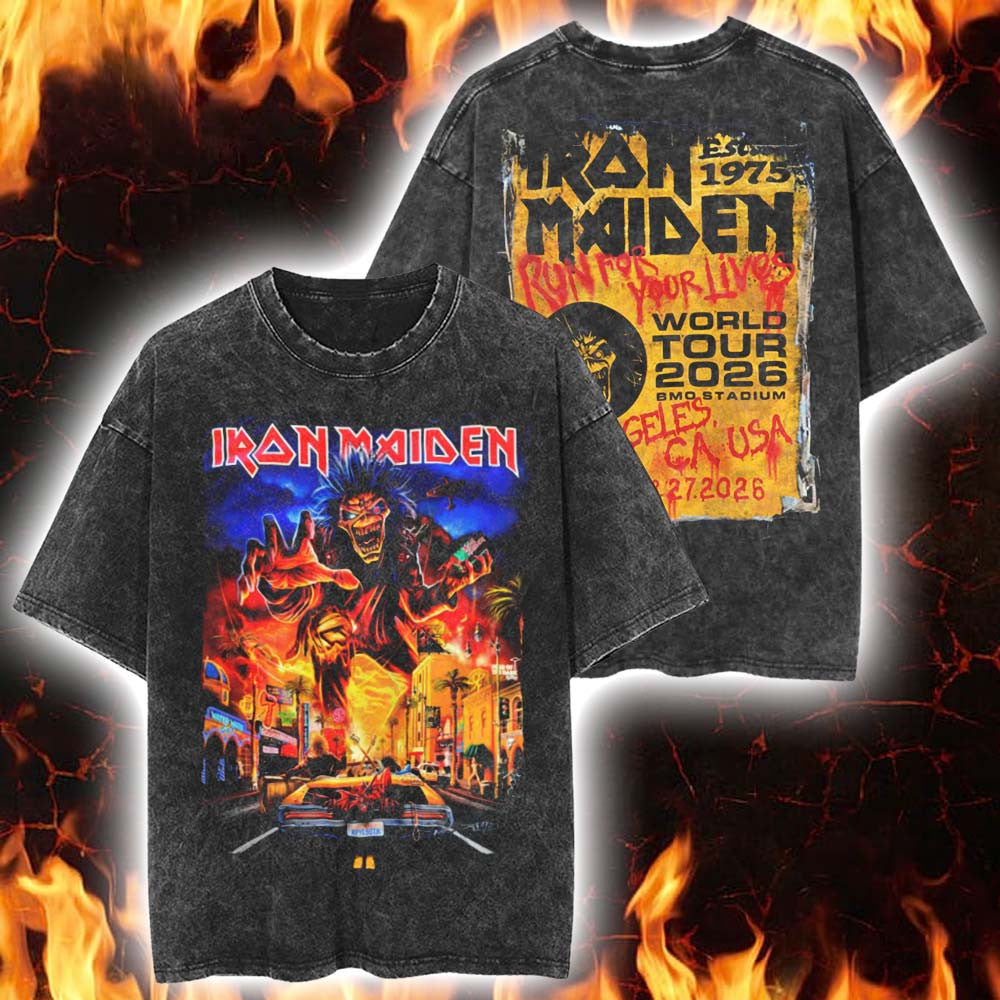 Iron Maiden Merch Los Angeles CA Event T-Shirt Presents Best Gift For Fans - Foxy23shop