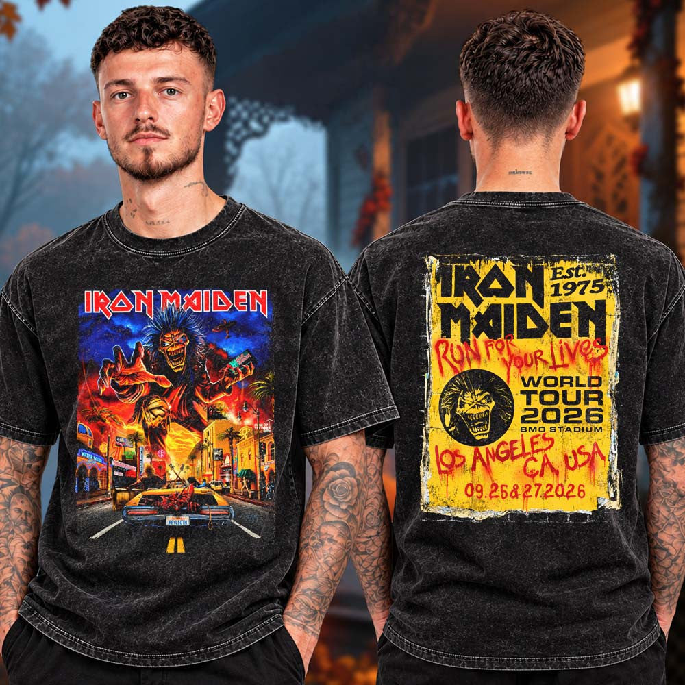 Iron Maiden Merch Los Angeles CA Event T-Shirt Presents For Iron Maiden Lovers - Foxy23shop