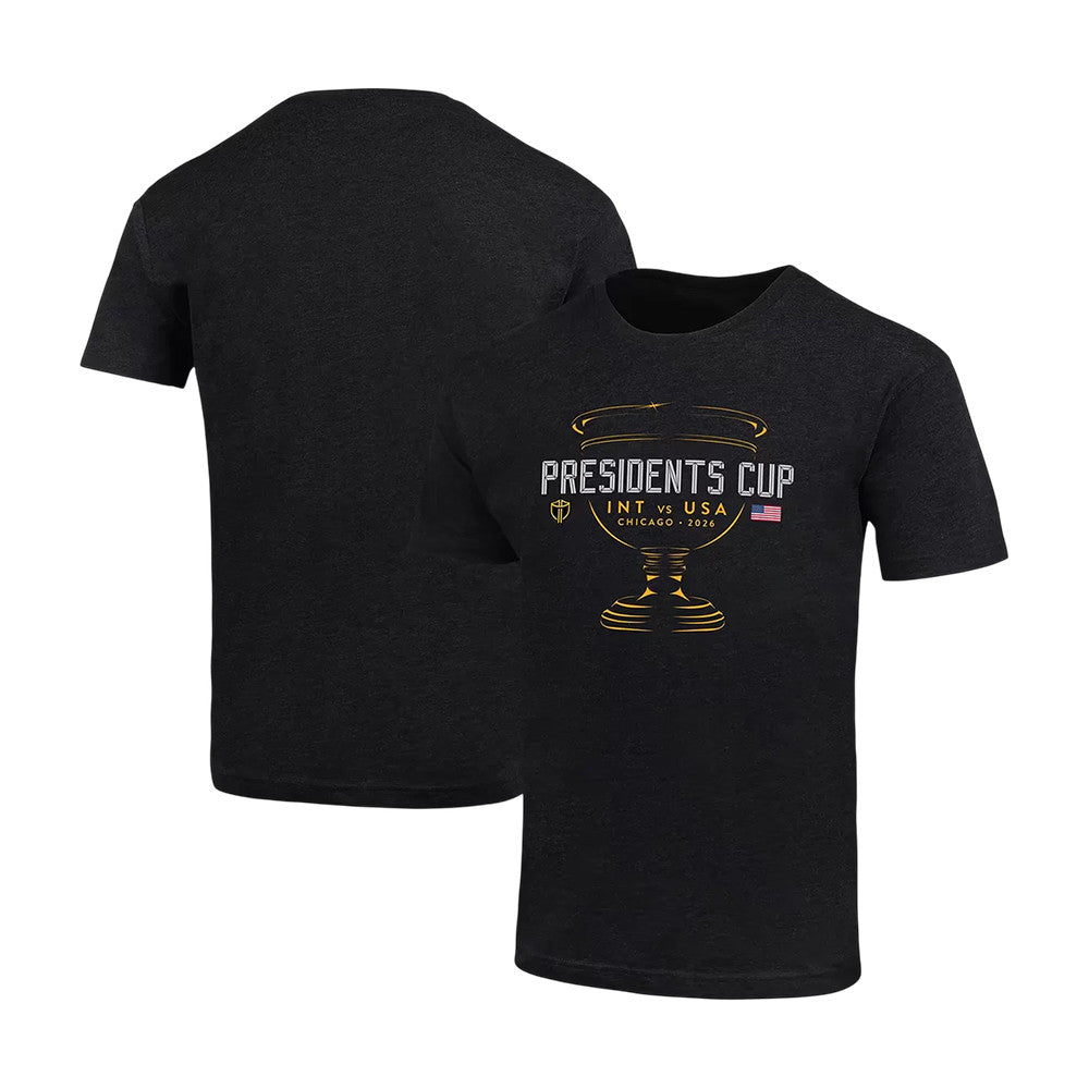 Presidents Cup 2026 USA Team x International Team Trophy Black T-Shirt Best Gifts For Golf Lovers - Foxy23shop