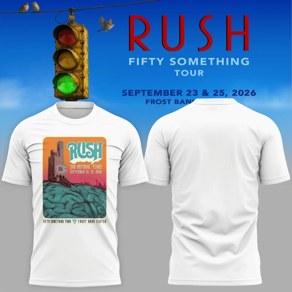 Rush Merch Fifty Something Tour 2026 White T-Shirt Presents For Rush Lovers - Foxy23shop