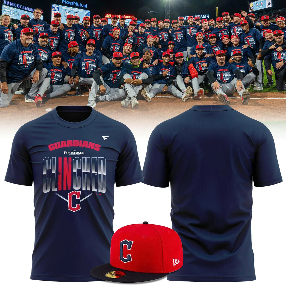 Cleveland Guardians 2026 MLB Postseason Clinched Shirt Presents For Baseball Lovers - Foxy23shop