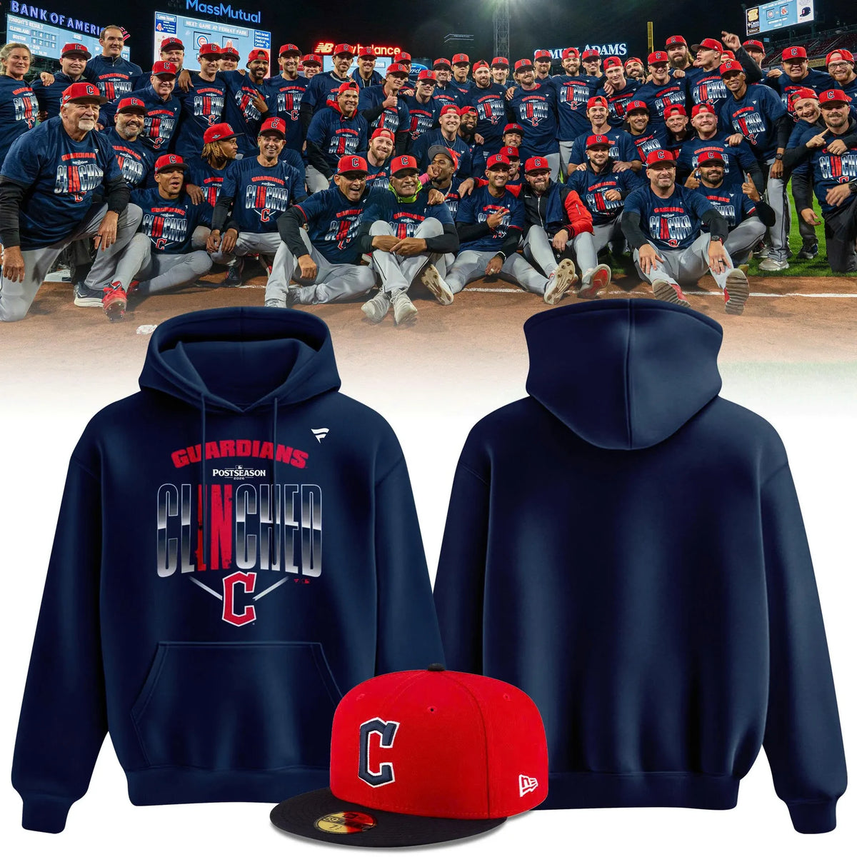 Cleveland Guardians 2026 MLB Postseason Clinched Hoodie Gift Idea For Brother - Foxy23shop