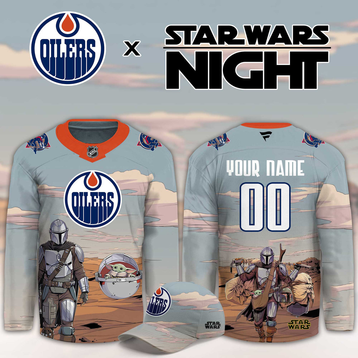 Custom Edmonton Oilers Star Wars Night 2026 Hockey Jersey Edmonton Oilers Clothes Fan Gear - Foxy23shop