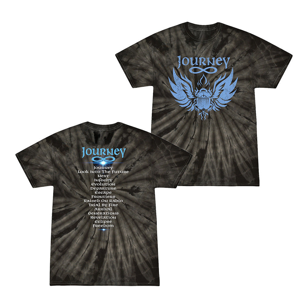 Journey Merch 2026 Final Frontier Tour Albums Spider Tie Dye T-Shirt Gift Ideas For Fans - Foxy23shop