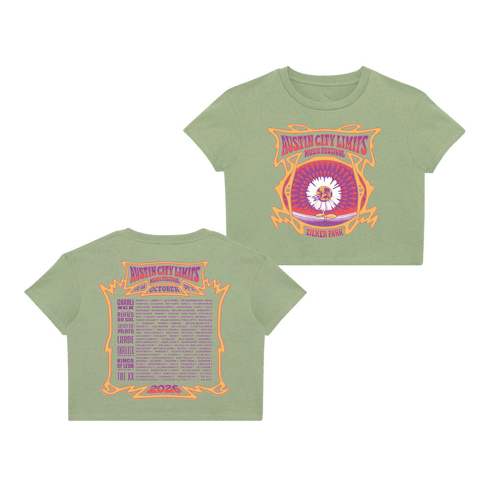 Acl Music Festival Merch Daisy Lineup Cropped Shirt 2026 Gifts For Music Lovers - Foxy23shop