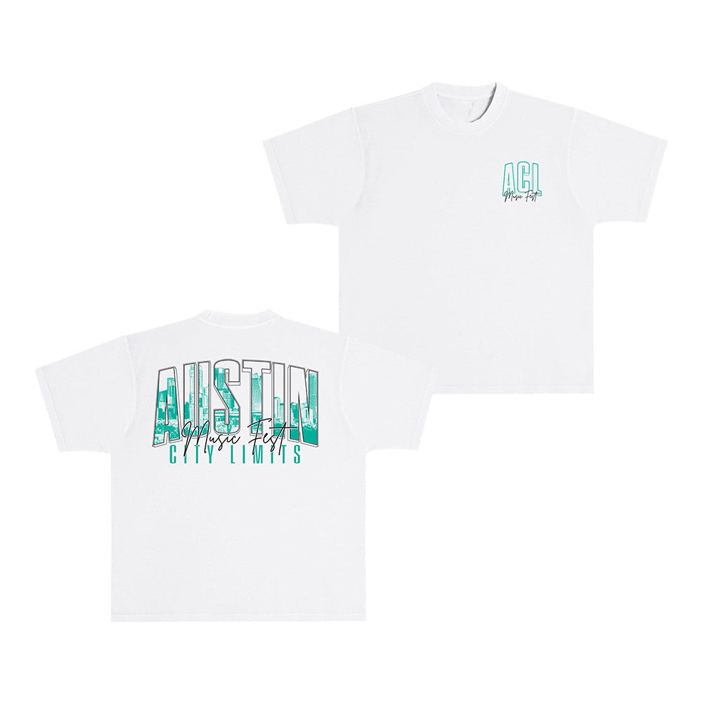 Acl Music Festival Merch Skyline White 2026 T-Shirt Gifts For Music Enthusiasts - Foxy23shop