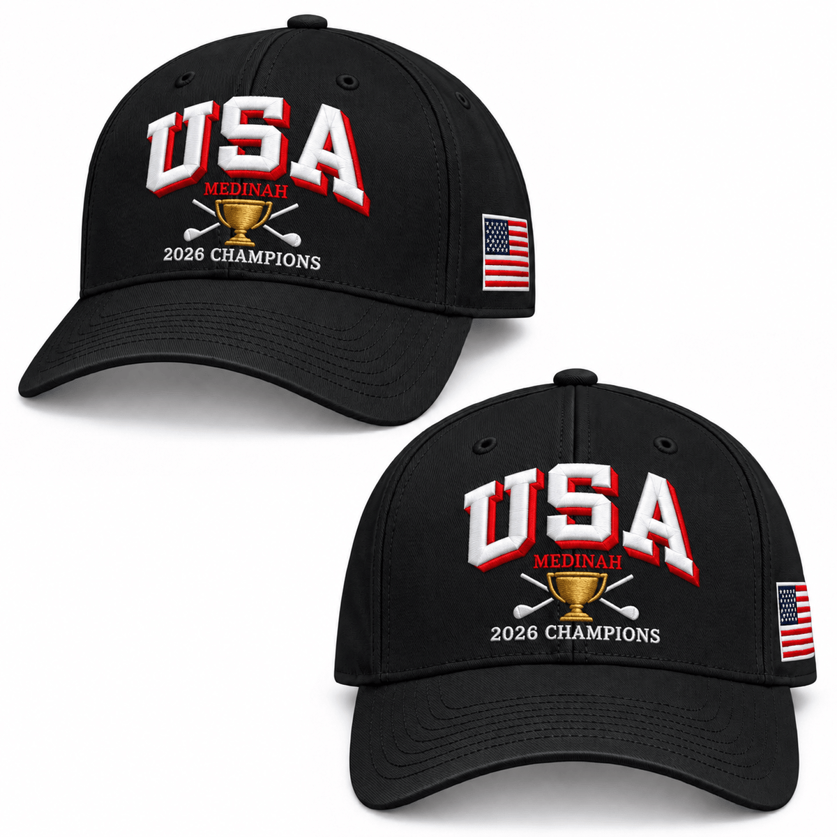 USA Presidents Cup Medinah 2026 Champions Hat Team USA Presidents Cup 2026 Champions Merch - Foxy23shop