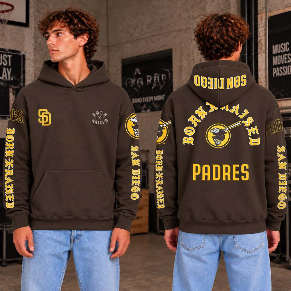 Born X Raised Merch San Diego Padres The Majors Hoodie Best Gifts For Brother - Foxy23shop