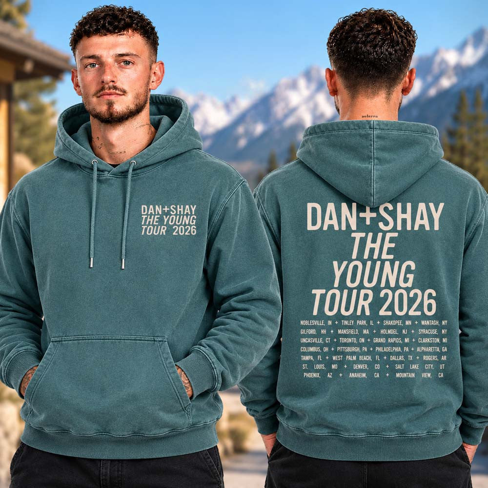 Dan x Shay Merch The Young Tour 2026 Tour Dates Hoodie Best Gifts For Music Lovers - Foxy23shop