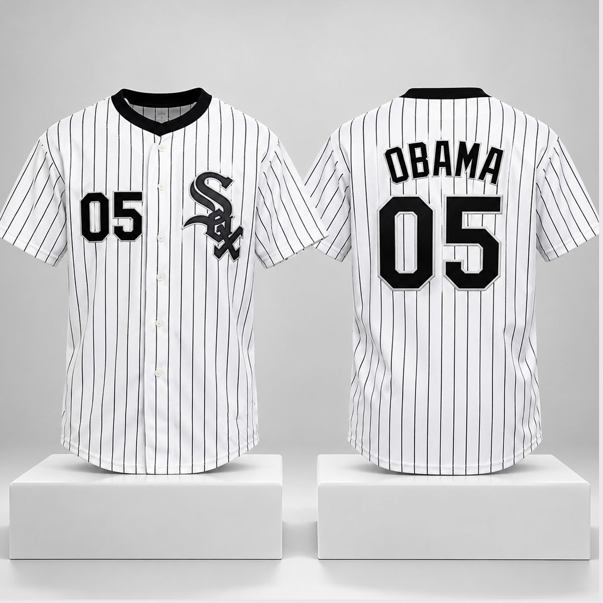 Chicago White Sox Barack Obama 5 Jersey Chicago White Sox Merch Baseball Fan Gear - Foxy23shop