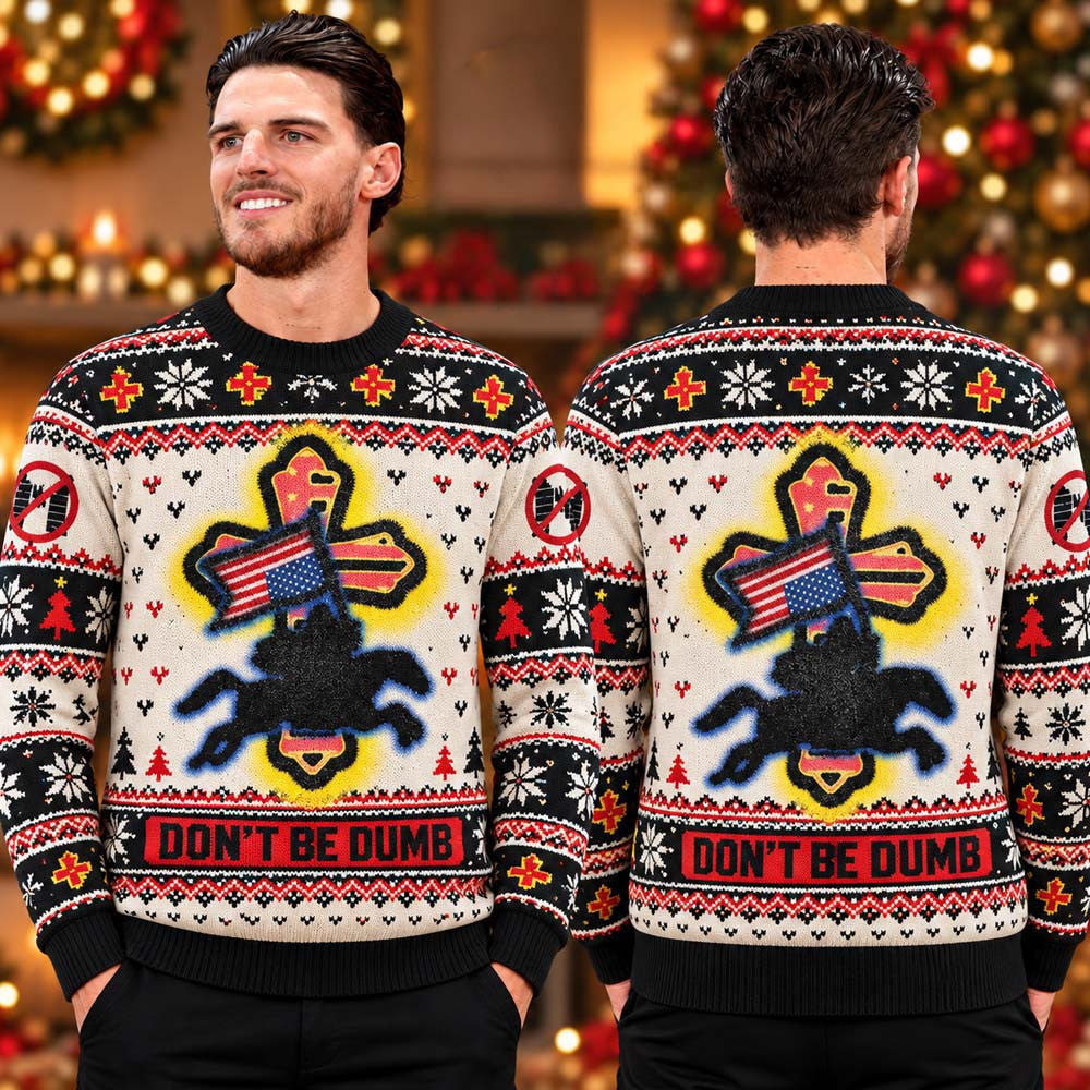 Asap Rocky Don't Be Dumb Airbrush Ugly Christmas Sweater Asap Rocky Xmas Apparel - Foxy23shop