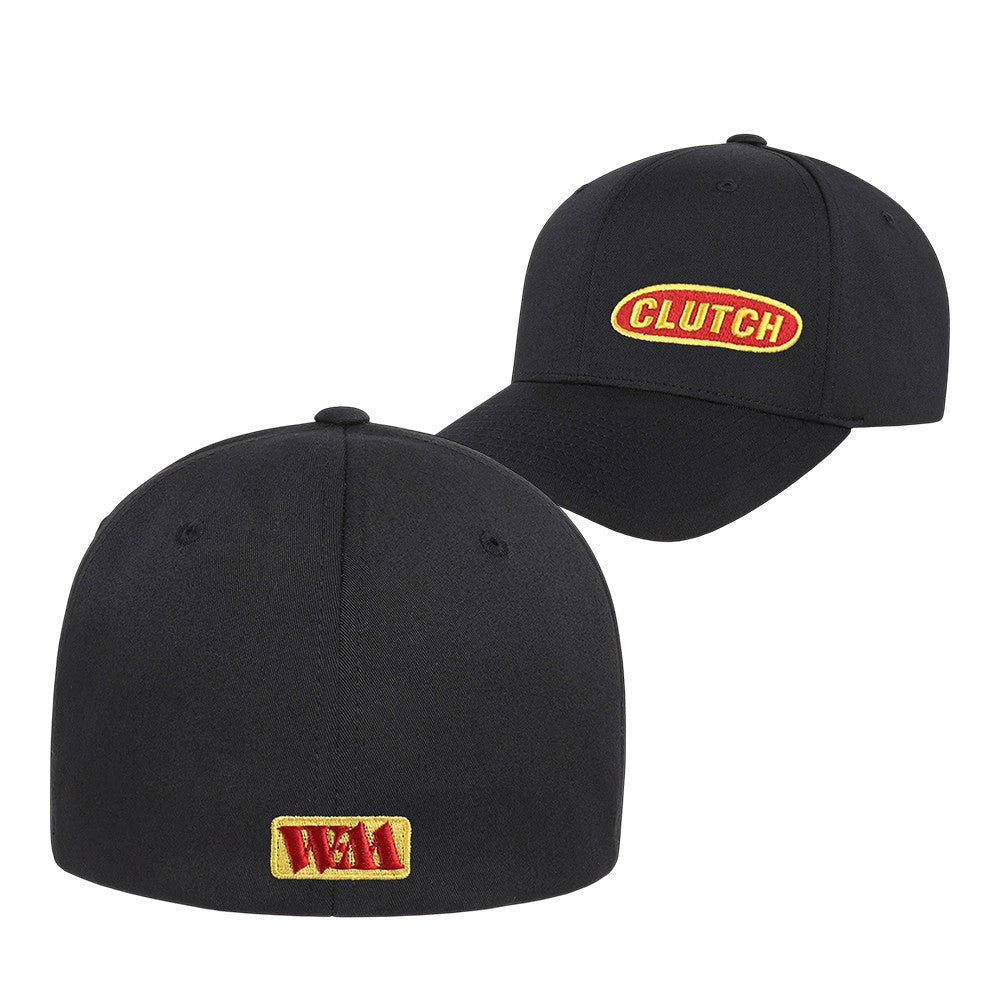 Clutch Oval Logo Flexfit Black Hat Clutch Baseball Cap Gifts For Rock Lovers - Foxy23shop