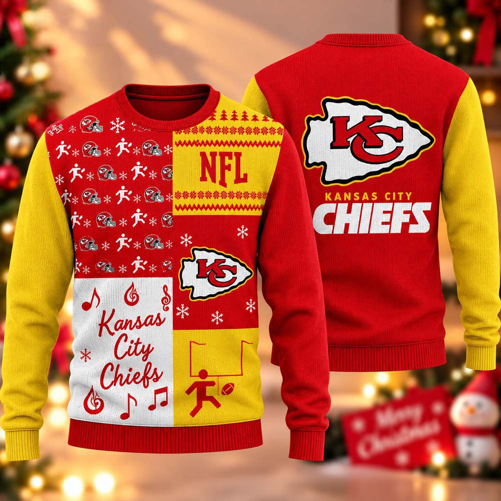 Kansas City Chiefs X NFL 2026 Ugly Christmas Sweater Xmas Gifts For Chiefs Kingdom - Foxy23shop