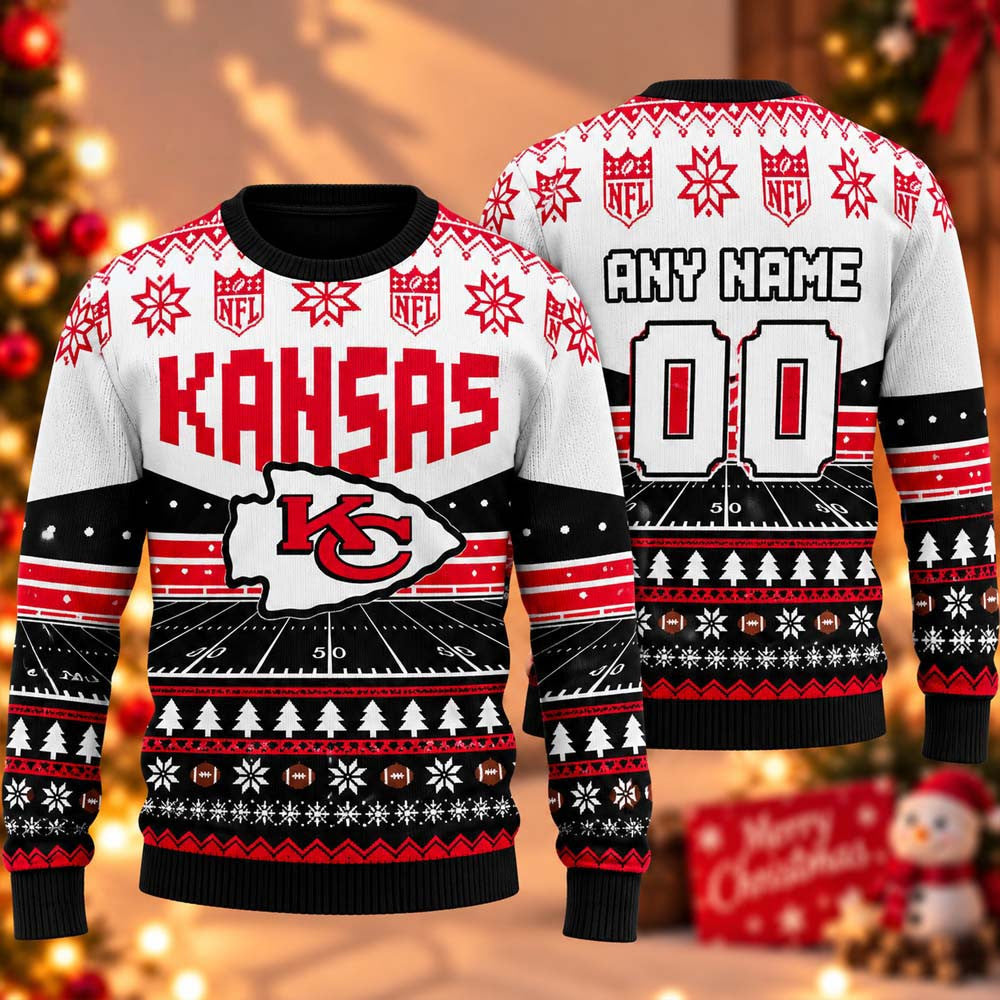 Custom Kansas City Chief 2026 Ugly Christmas Sweater Best Christmas Gifts For Chiefs Kingdom - Foxy23shop