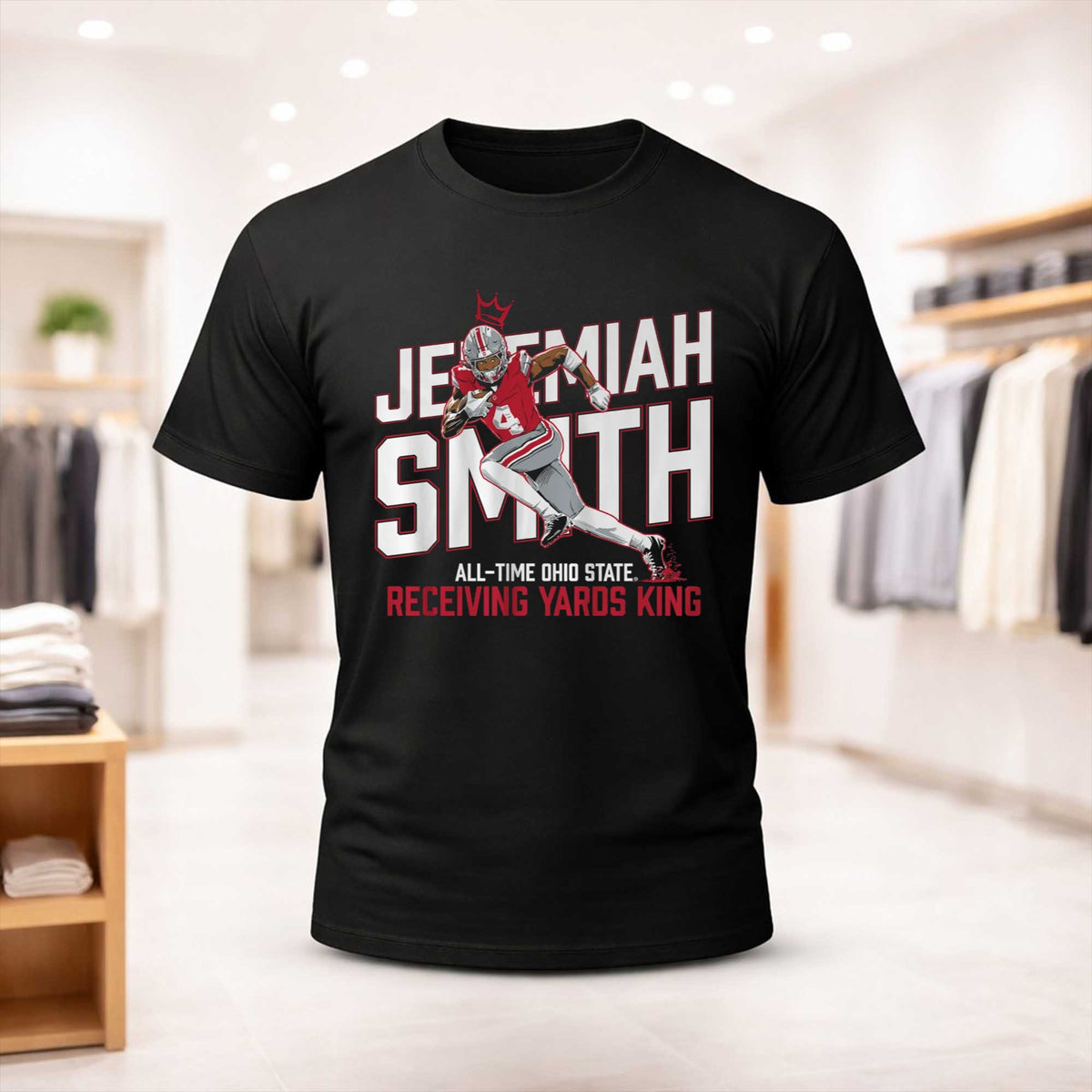 Jeremiah Smith All Time Ohio State Receiving Yards King T-Shirt Gifts For Jeremiah Smith Lovers - Foxy23shop