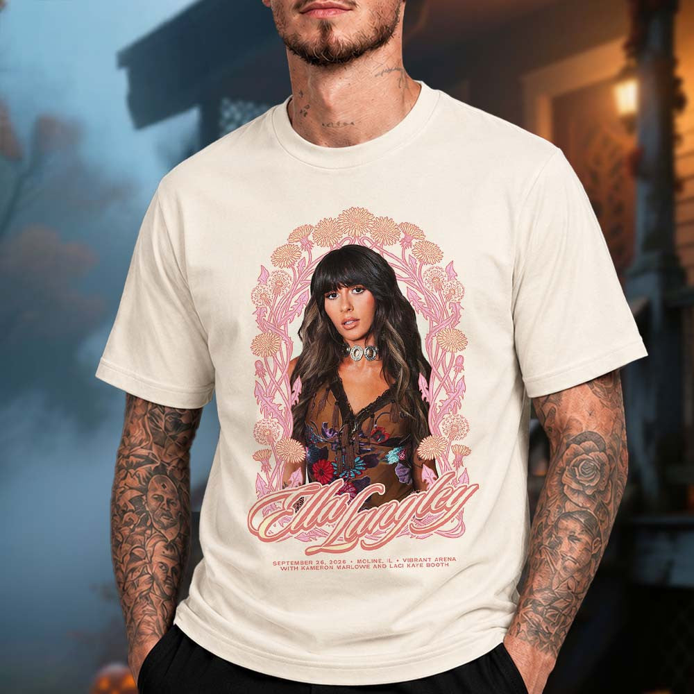 Ella Langley Moline IL Event Poster T-Shirt Ella Langley Merch Gift For Music Buffs - Foxy23shop