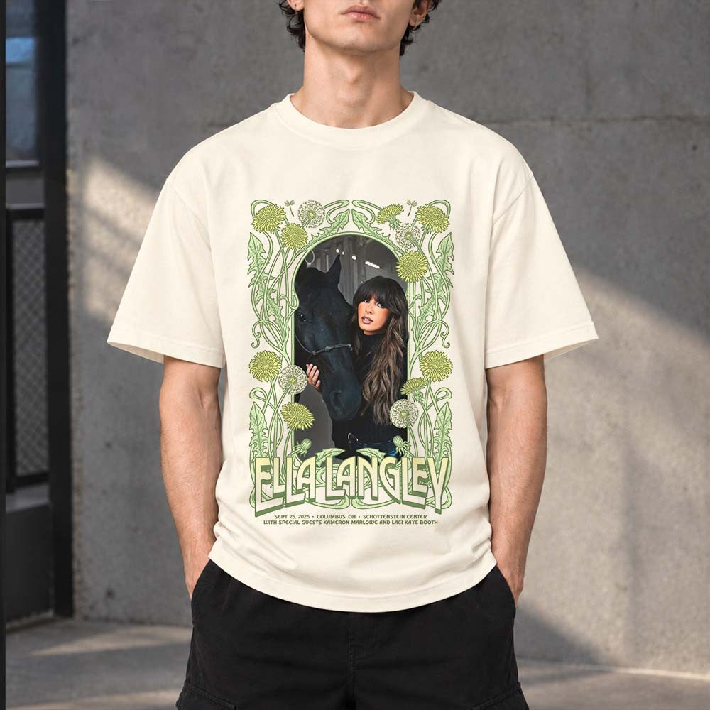 Ella Langley Columbus OH 2026 Event Poster T-Shirt Ella Langley Clothing Gifts For Music Lovers - Foxy23shop
