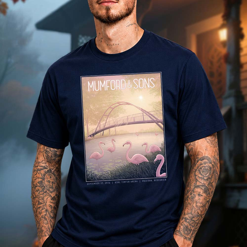 Mumford And Sons Madison WI Event Poster T-Shirt Mumford And Sons Merch Presents For Rock Lovers - Foxy23shop