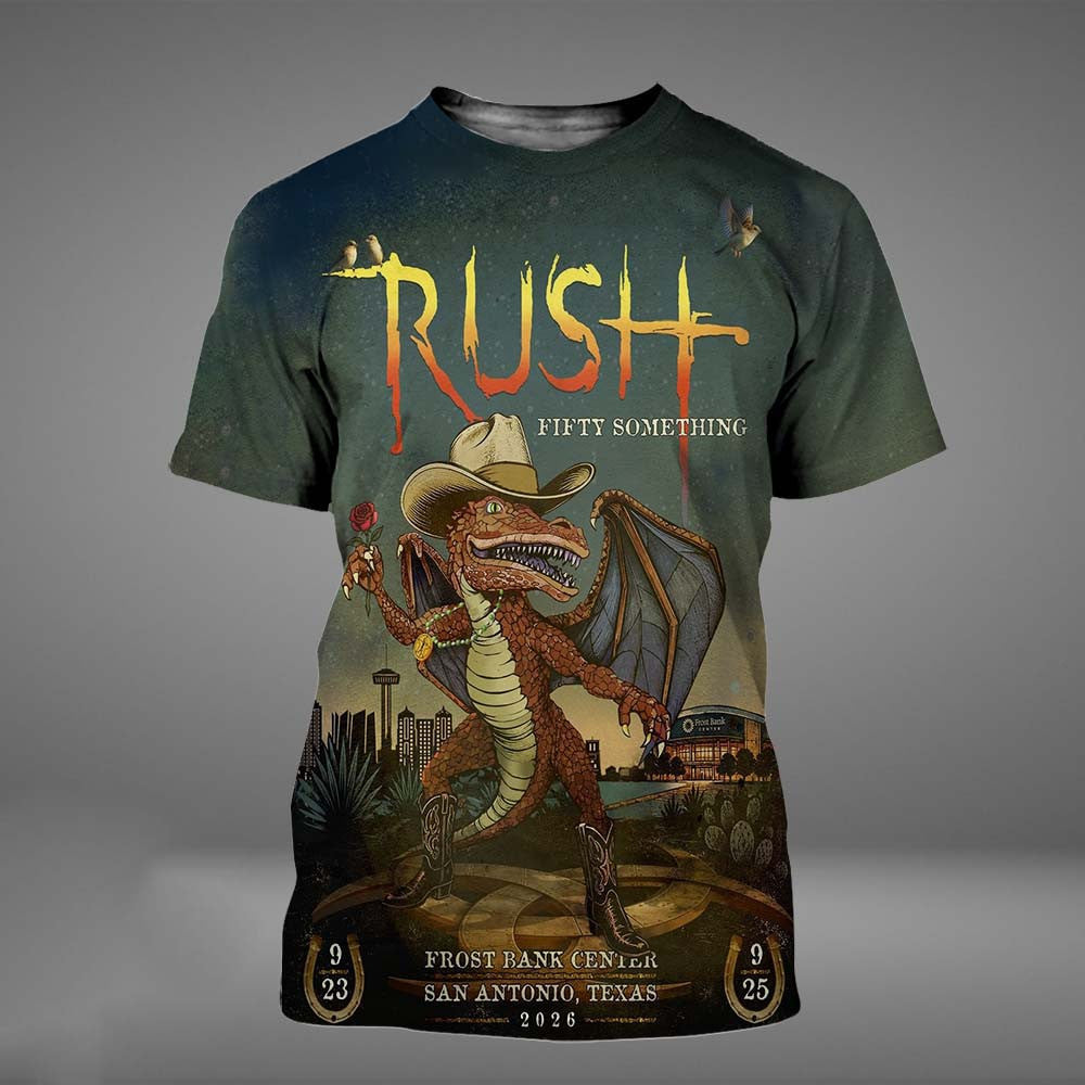Rush Fifty Something Tour San Antonio TX 2026 Event Poster T-Shirt Best Presents For Rush Fans - Foxy23shop
