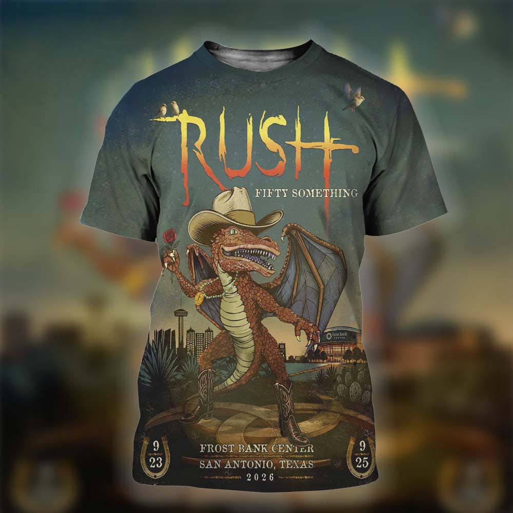 Rush San Antonio TX Event Poster T-Shirt Rush Merch Presents For Rock Lovers - Foxy23shop