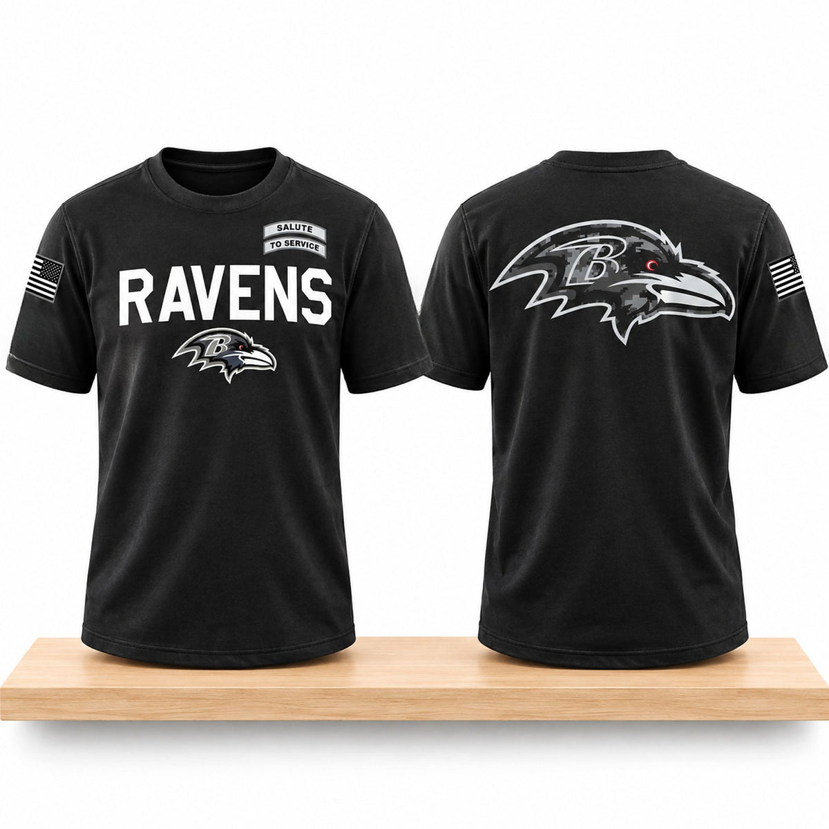 Baltimore Ravens 2026 NFL Salute To Service 2026 T-Shirt Baltimore Ravens Merch Fan Gear - Foxy23shop