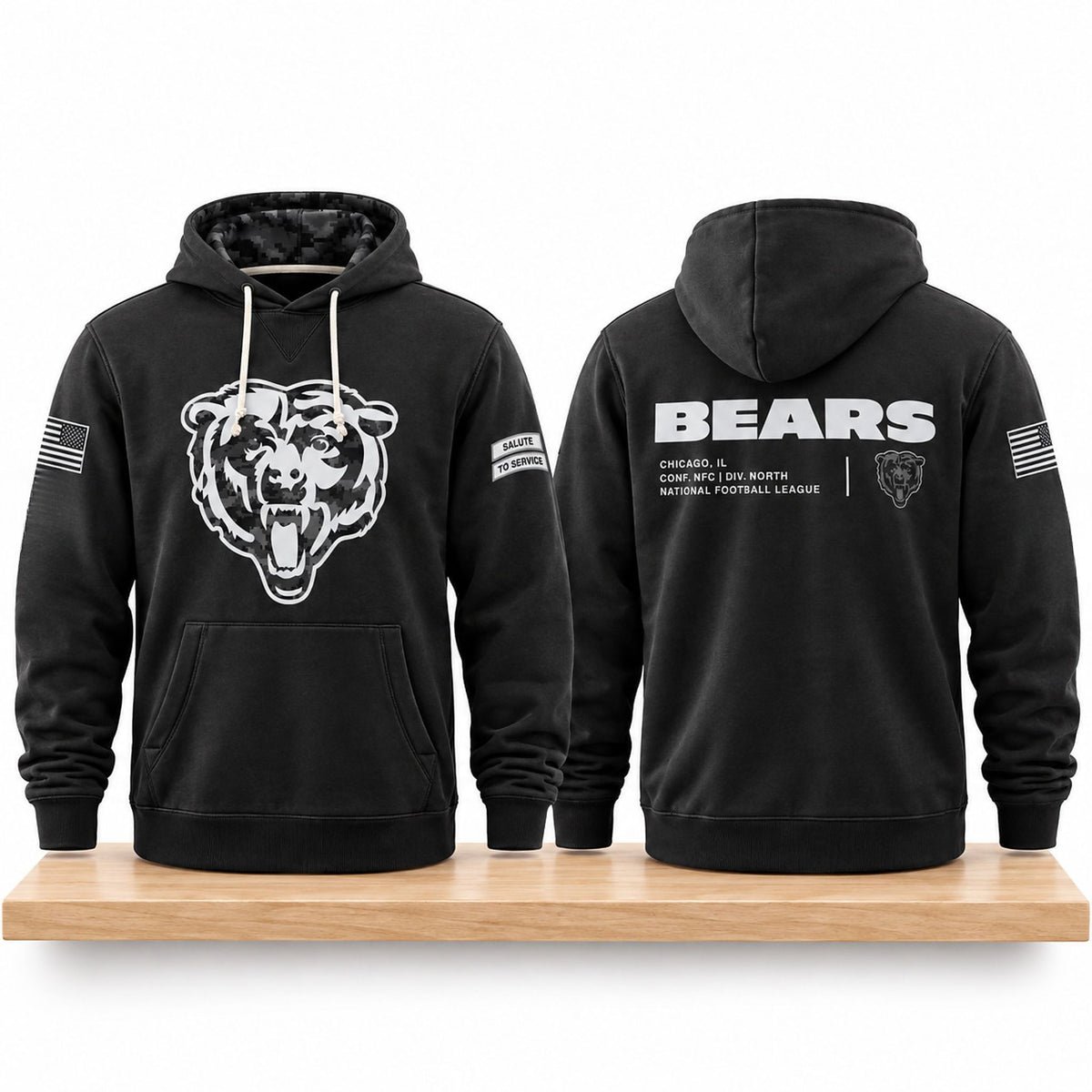 Chicago Bears 2026 NFL Salute To Service 2026 Hoodie Chicago Bears Apparel Fan Gear - Foxy23shop