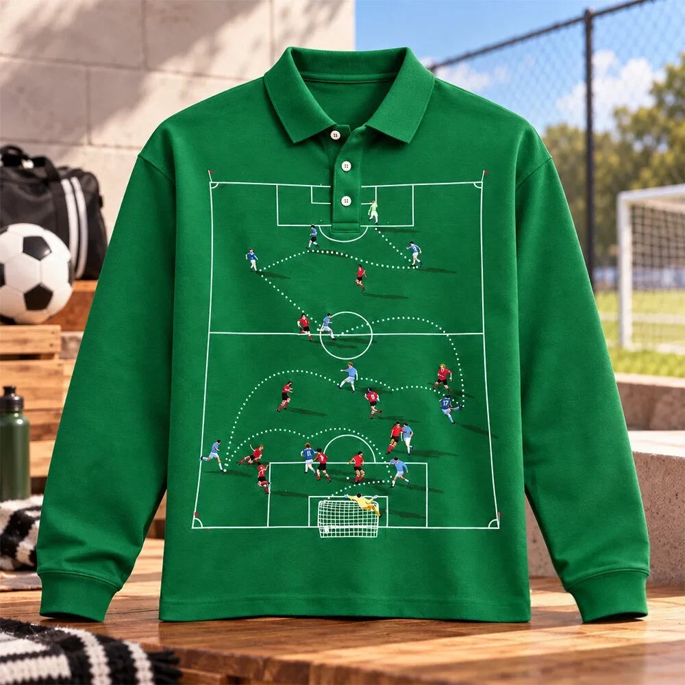 House Of Errors Football Tactic Rugby Polo Long Sleeve Shirt House Of Errors Apparel Gift For Brother - Foxy23shop