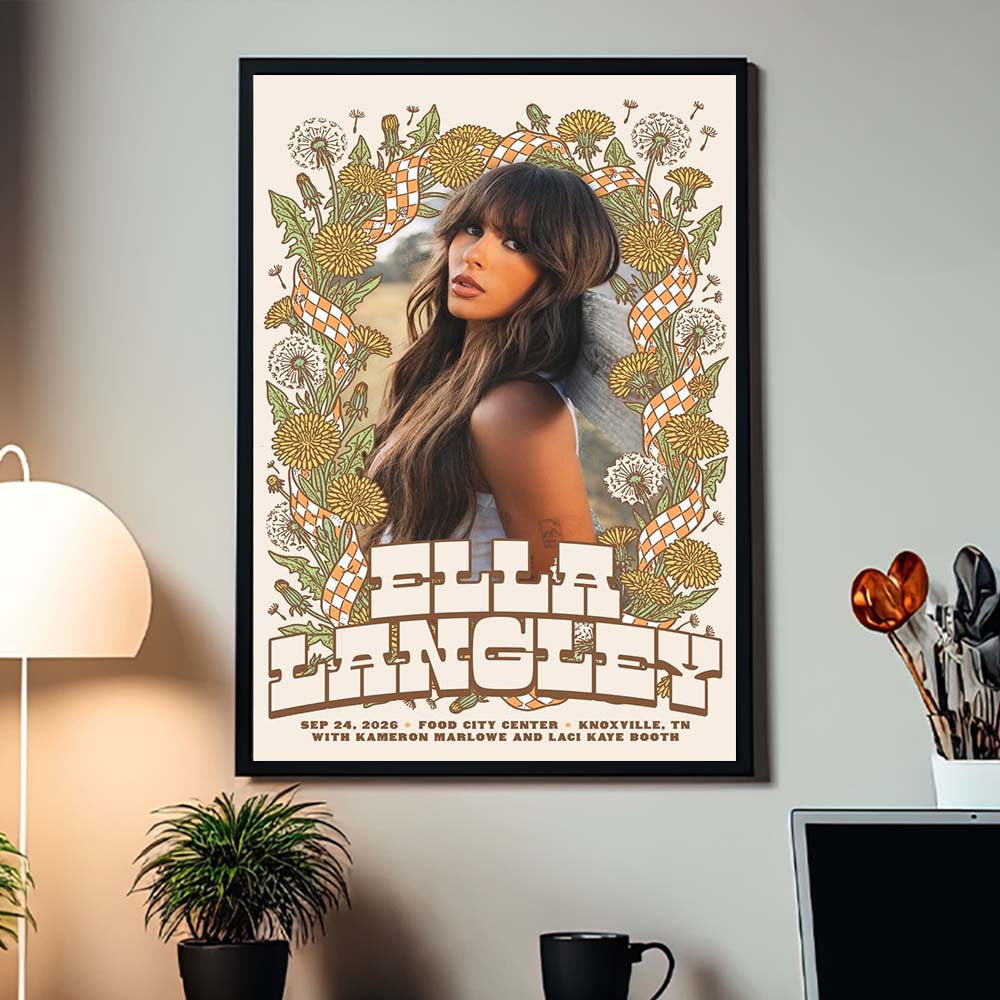 Ella Langley Knoxville TN 2026 Event Poster Unique Wall Decor Ella Langley Merch Fan Gifts - Foxy23shop