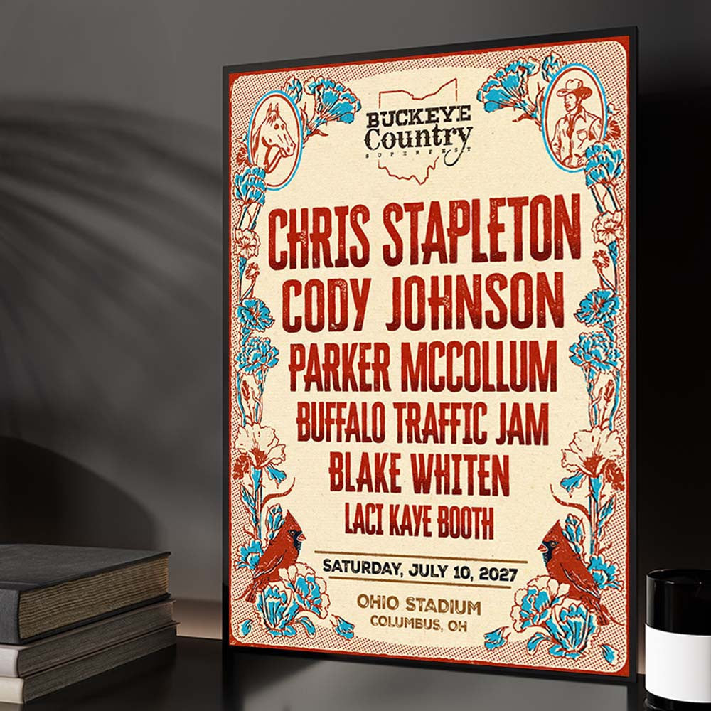 Chris Stapleton Columbus OH Event Poster Best Wall Decor Chris Stapleton Lover Gifts - Foxy23shop