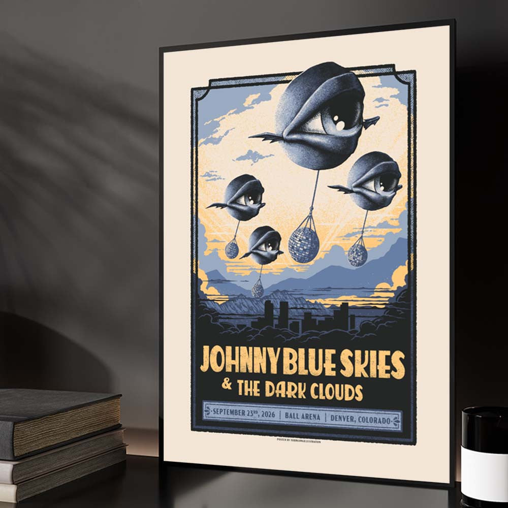 Johnny Blue Skies And The Dark Clouds Denver Colorado Event Poster Best Presents For Music Lovers - Foxy23shop