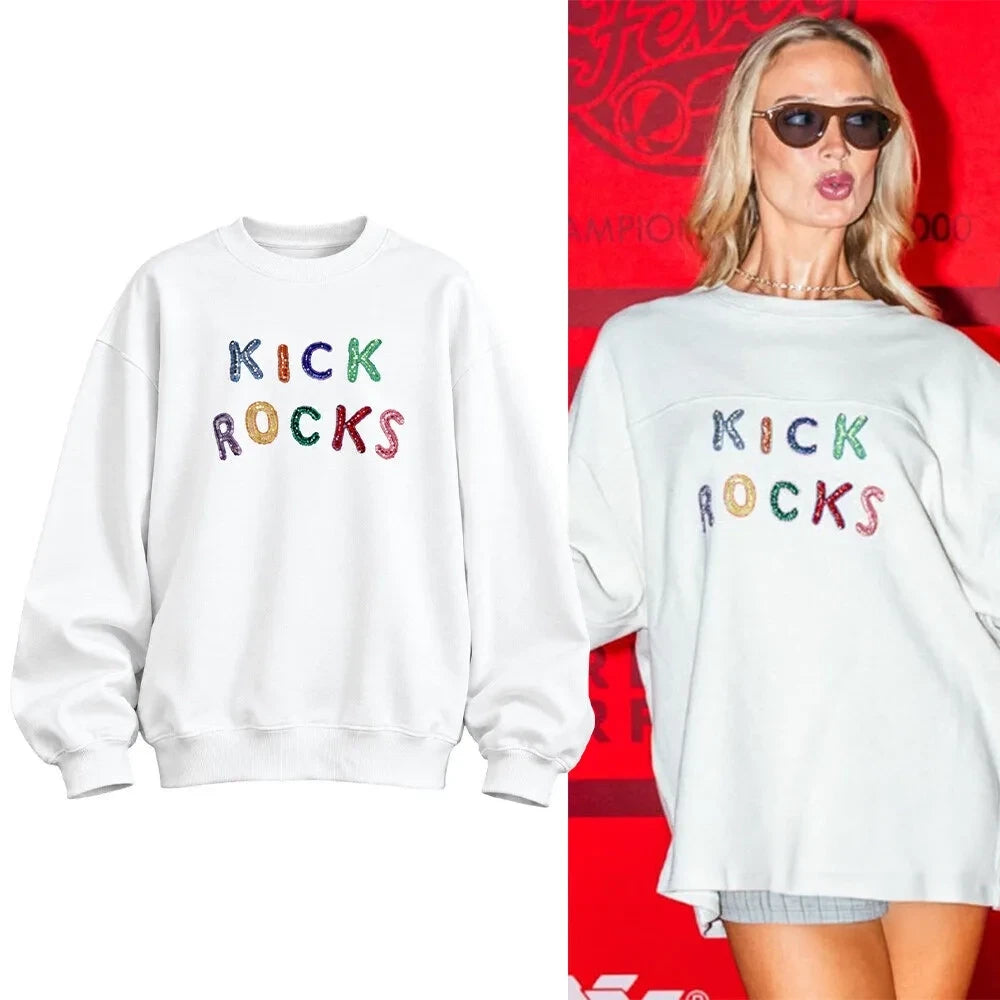 Sophie Cunningham Indiana Fever KICK ROCKS Sweatshirt Sophie Cunningham Merch Fan Gifts - Foxy23shop