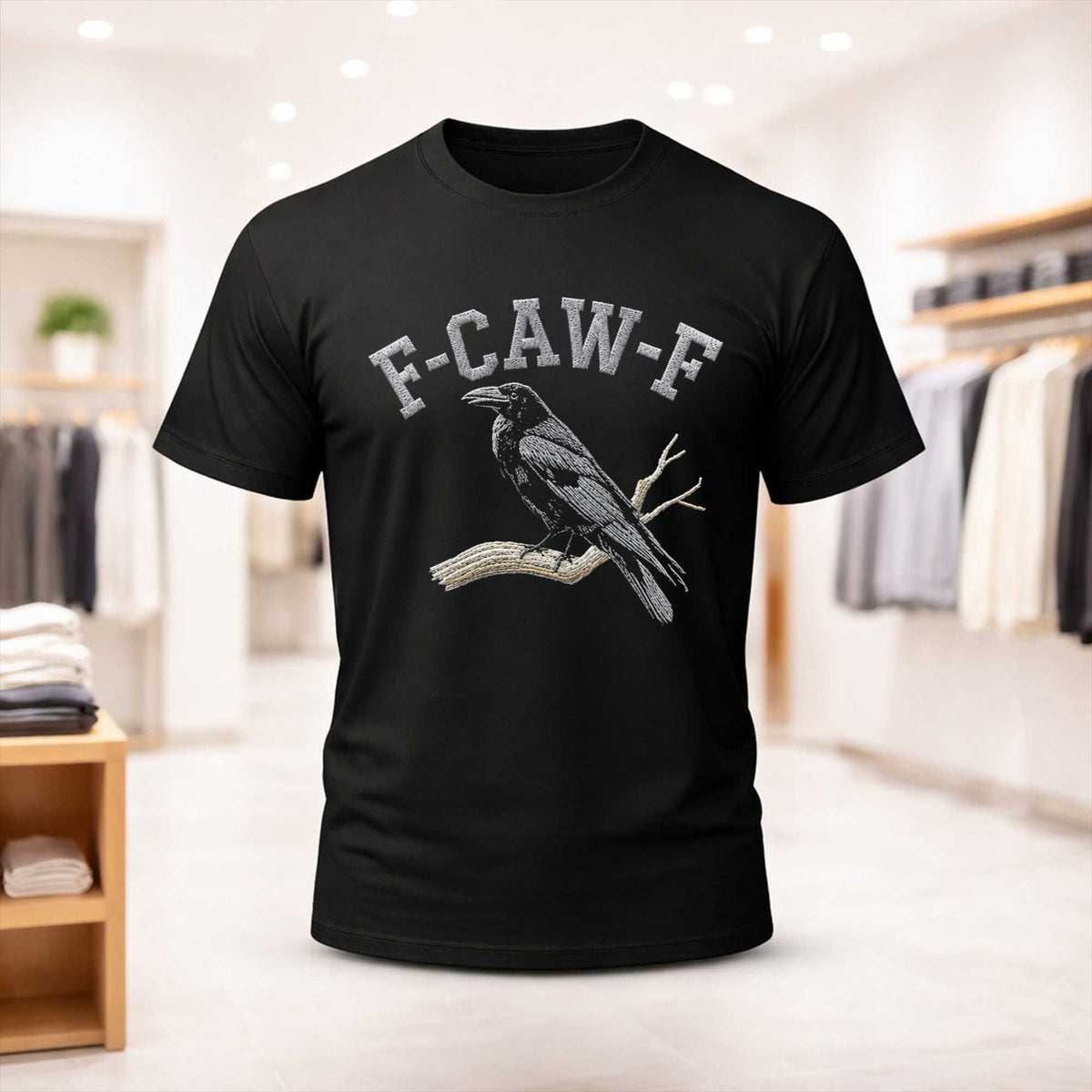F Caw F Crow Black T-Shirt Funny Meme Shirt Humorous Gifts For Boyfriend - Foxy23shop